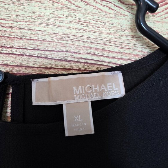 Michael Kors Black Sequin-Trim Blouse – Size XL - Picture 4 of 5